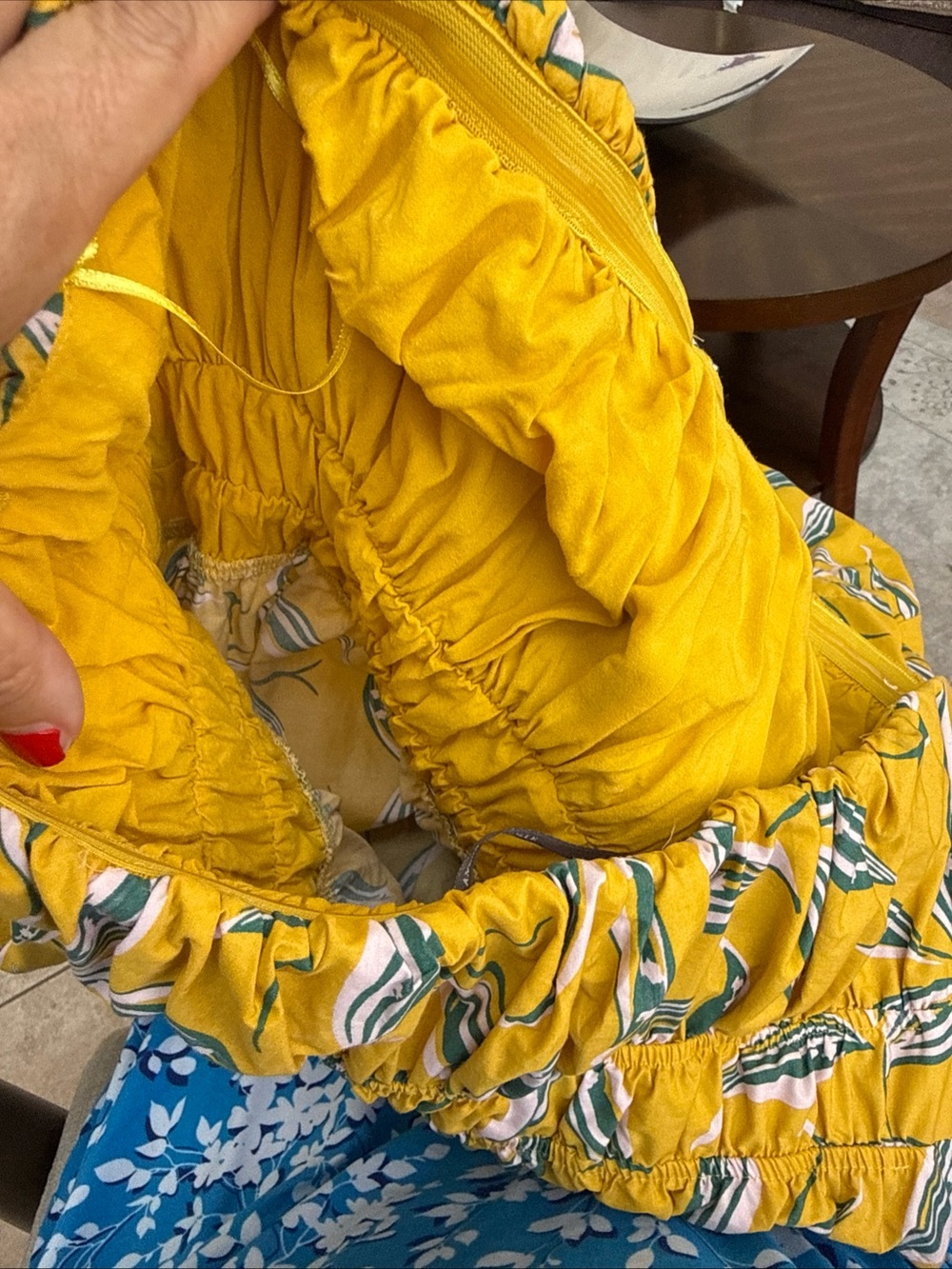 Anthropologie Yellow Floral Tiered Strapless Somerset Summer Maxi Dress - Picture 7 of 8